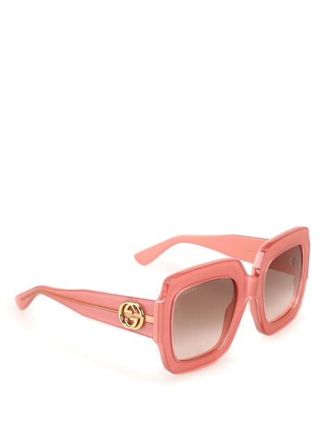 gucci pink oversized sunglasses|oversized gucci sunglasses for women.